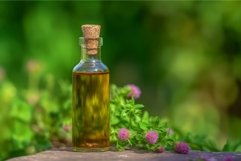 Tincture bottle flower herbs nature. Generate Ai Product Image 1