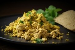 Tofu scramble plate vegan healthy. Generate Ai Product Image 1