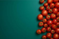 Tomato green background. Generate Ai Product Image 1