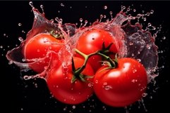 Splash of freshness: tomatoes in water Product Image 1