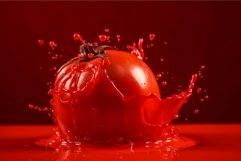 Red tomato splash raw. Generate Ai Product Image 1