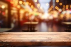 Wooden table blur. Generate Ai Product Image 1