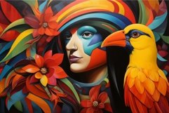 Toucan african woman. Generate Ai Product Image 1