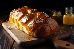 Traditional challah bread. Generate Ai Product Image 1
