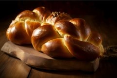 Traditional challah bread. Generate Ai Product Image 1