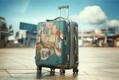 Airport travel suitcase. Generate Ai Product Image 1
