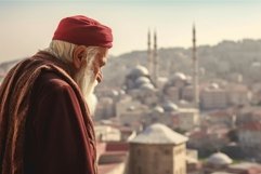 Turk old man turkish city. Generate Ai Product Image 1