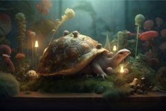 Slow turtle forest. Generate Ai Product Image 1