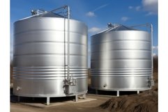 Two aluminium tanks. Generate Ai Product Image 1