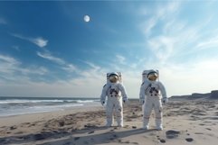 Two astronauts. Generate Ai Product Image 1