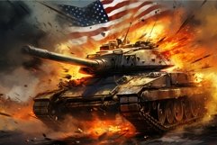 Usa tank fire electric. Generate Ai Product Image 1