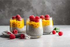 Vegan chia pudding. Generate Ai Product Image 1