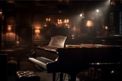 Vintage piano scene. Generate Ai Product Image 1