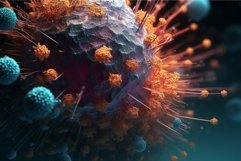 Virus particles colorful. Generate Ai Product Image 1