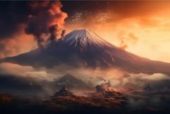 Many active volcanoes. Generate AI Product Image 1
