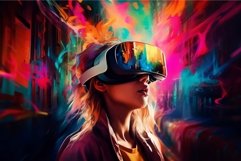 Woman virtual reality digital. Generate Ai Product Image 1