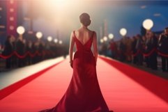 Woman red carpet. Generate Ai Product Image 1