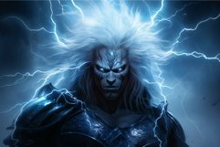 Warrior of lightning. Generate Ai Product Image 1