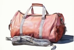 Watercolor sport bag. Generate Ai Product Image 1