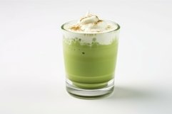 Whipped green tea milk tasty herb. Generate Ai Product Image 1