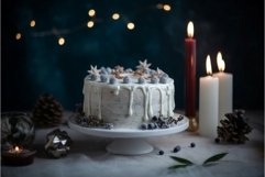 Christmas winter cake. Generate Ai Product Image 1