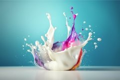 Colorful white splash. Generate Ai Product Image 1