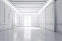 White abstract room. Generate Ai Product Image 1