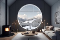 Interior winter villa. Generate Ai Product Image 1