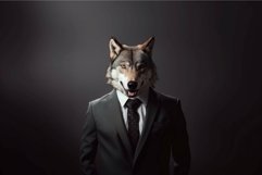 Wolf business dressed suit. Generate Ai Product Image 1