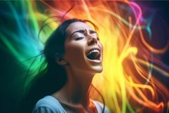 Singing woman energy relax. Generate Ai Product Image 1