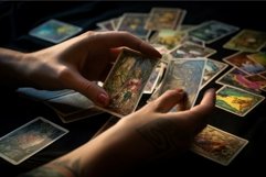 Woman hands tarot. Generate Ai Product Image 1