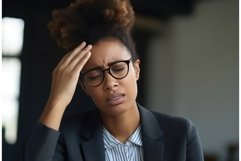 Woman having headache. Generate Ai Product Image 1