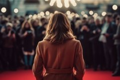 Woman jacket red carpet. Generate Ai Product Image 1