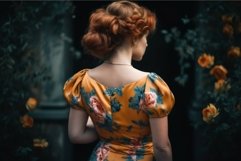 Woman retro back dress. Generate Ai Product Image 1