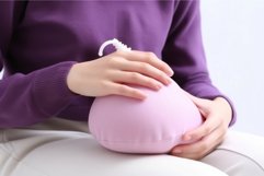 Woman water bottle cystitis pain. Generate Ai Product Image 1