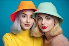 Women hats colorful. Generate AI Product Image 1