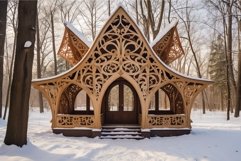 Wooden cottage. Generate Ai Product Image 1