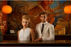 Young couple reception desk hotel. Generate Ai Product Image 1