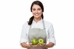 Young woman wearing kitchen apron. Generate Ai Product Image 1