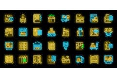 Storekeeper icons set vector neon Product Image 1