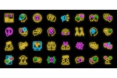 Argument icons set vector neon Product Image 1
