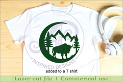 Crescent Moon Bison animal wall sign Product Image 3