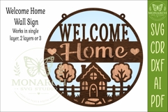 Welcome Home Layered SVG | Cottage Wall Sign | Laser Cut Product Image 3