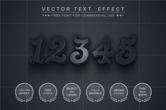 Black rubber - editable text effect, font style Product Image 2