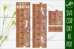 Fairies personalized kids height chart in metric Product Image 3