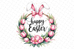 Happy Easter Clipart, Happy Easter Sublimation PNG Product Image 1