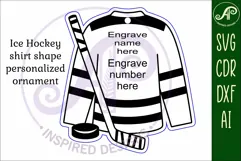 Ice Hockey shirt Christmas Ornament SVG laser cut Product Image 3