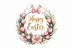 Bunny Easter Clipart, Happy Easter Sublimation PNG Product Image 1