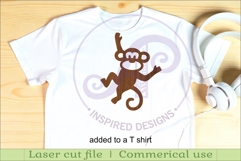 Cute little monkeys Silhouette laser cut wall art 2 Product Image 3