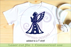 Angel SVG Silhouette, Guardian Angel Laser Cut Files 1 Product Image 3